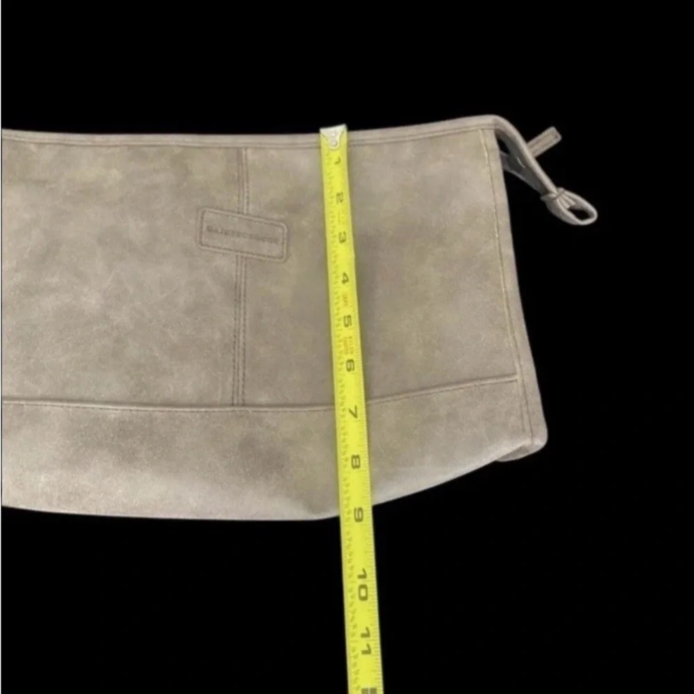 Gainsborough-Faux Suede Travel Bag-Size: Approx 12x7.5x3.5-Color: Brown